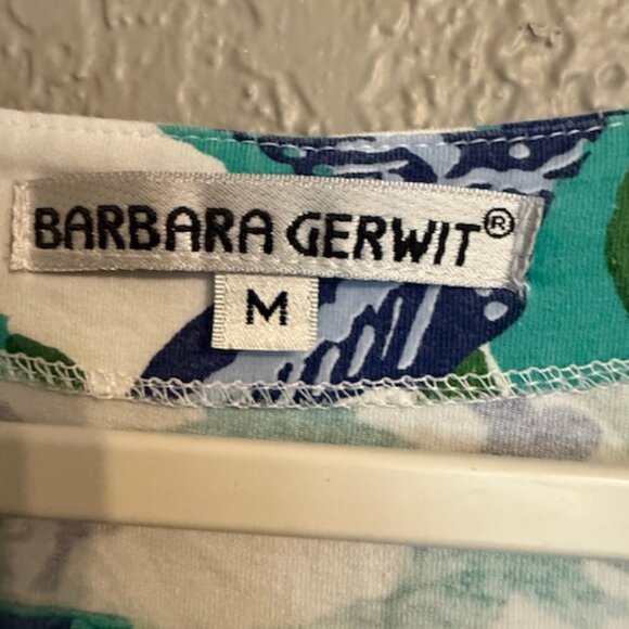 Barbara Gerwit Coral Reef Tunic Dress Top – Size M Starfish Seashell Resortwear - Picture 3 of 4